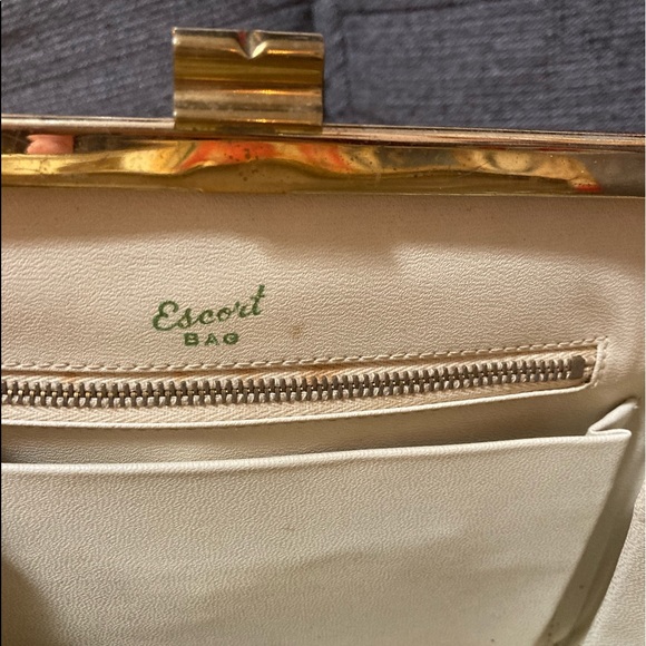 Vintage 1950’s Escort lizard skin purse. Brown with gold clasp. Rare! - Picture 7 of 7